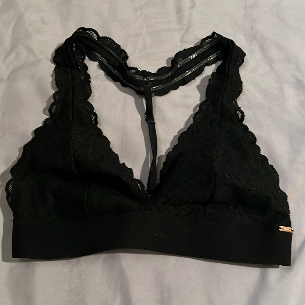 PINK Lacy Halter T-back Bralette XS